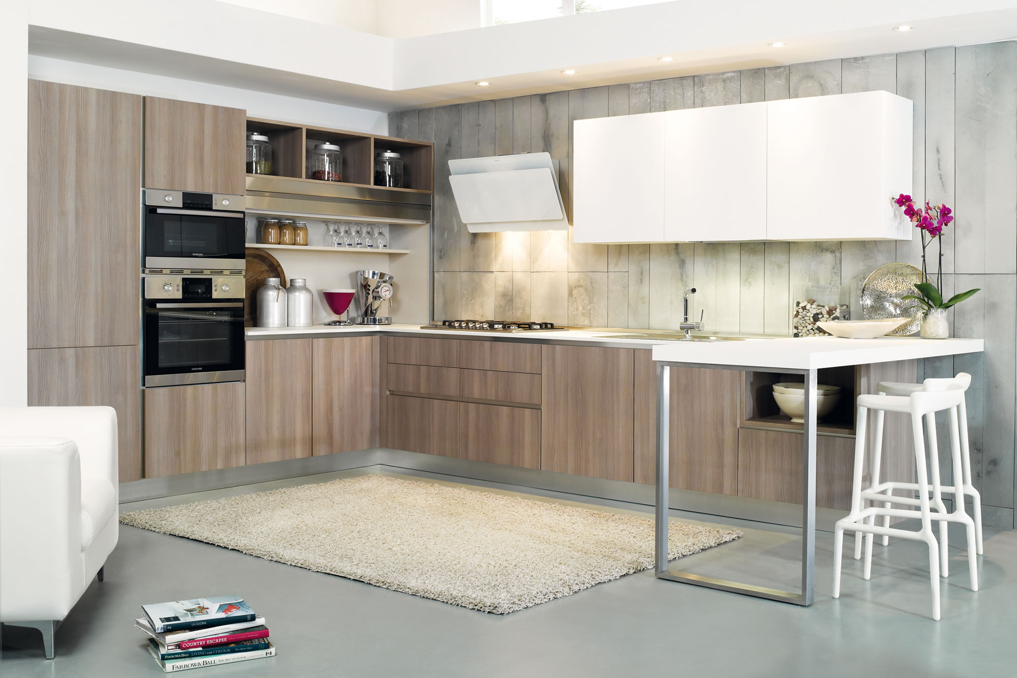 Cucine design contemporaneo laminato colorate siena poggibonsi Cucine muratura moderne