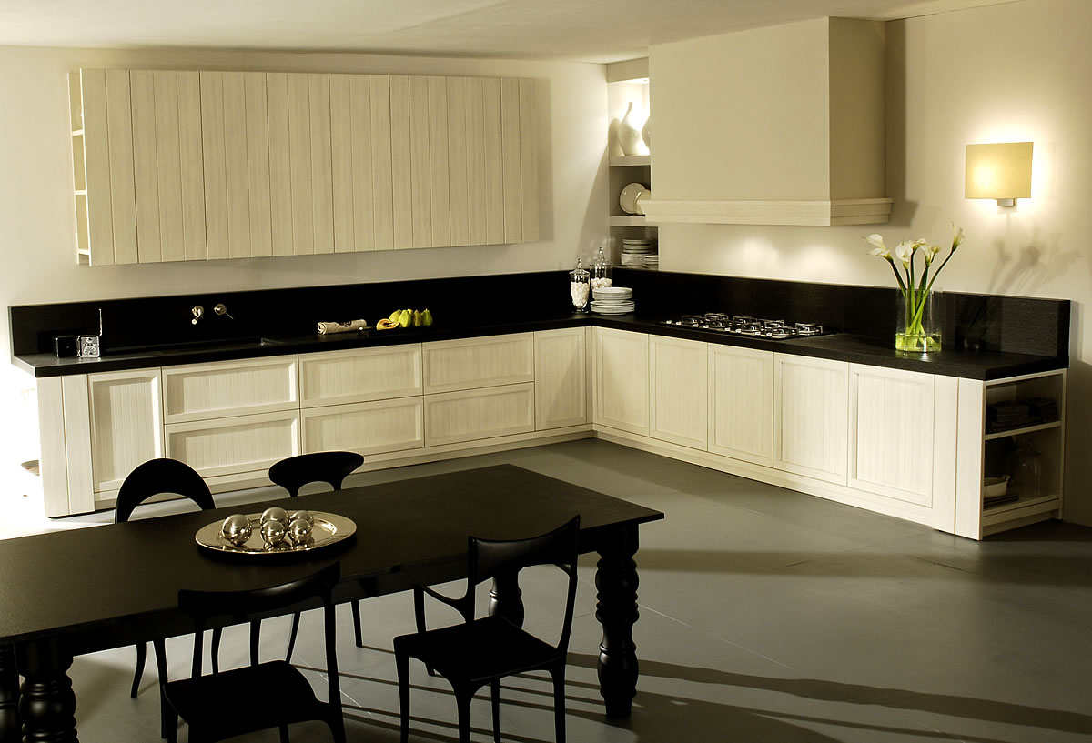 Cucine country chic stile moderno componibili in legno massello ...