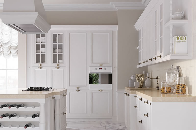 Cucine eleganti barocche cucine bianche country chic componibili ... Cucine classiche chiare