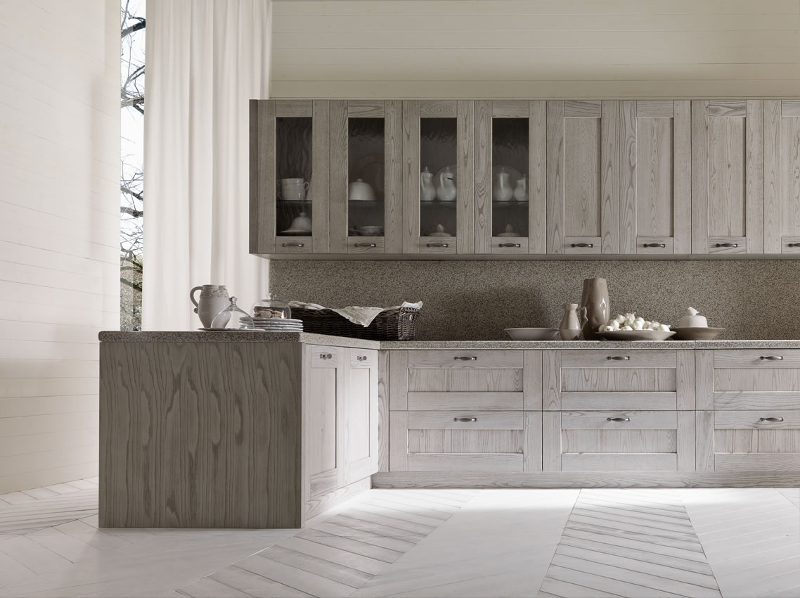 Cucine bianche country chic in muratura cucine in legno massello ... Cucine in legno chiaro